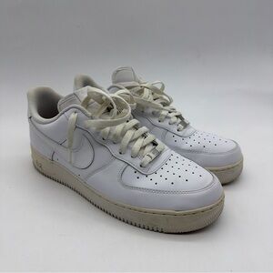 Nike Air Force 1 AF1 Low Triple White Sneakers Shoes 316122-111 Men Size 12 USED